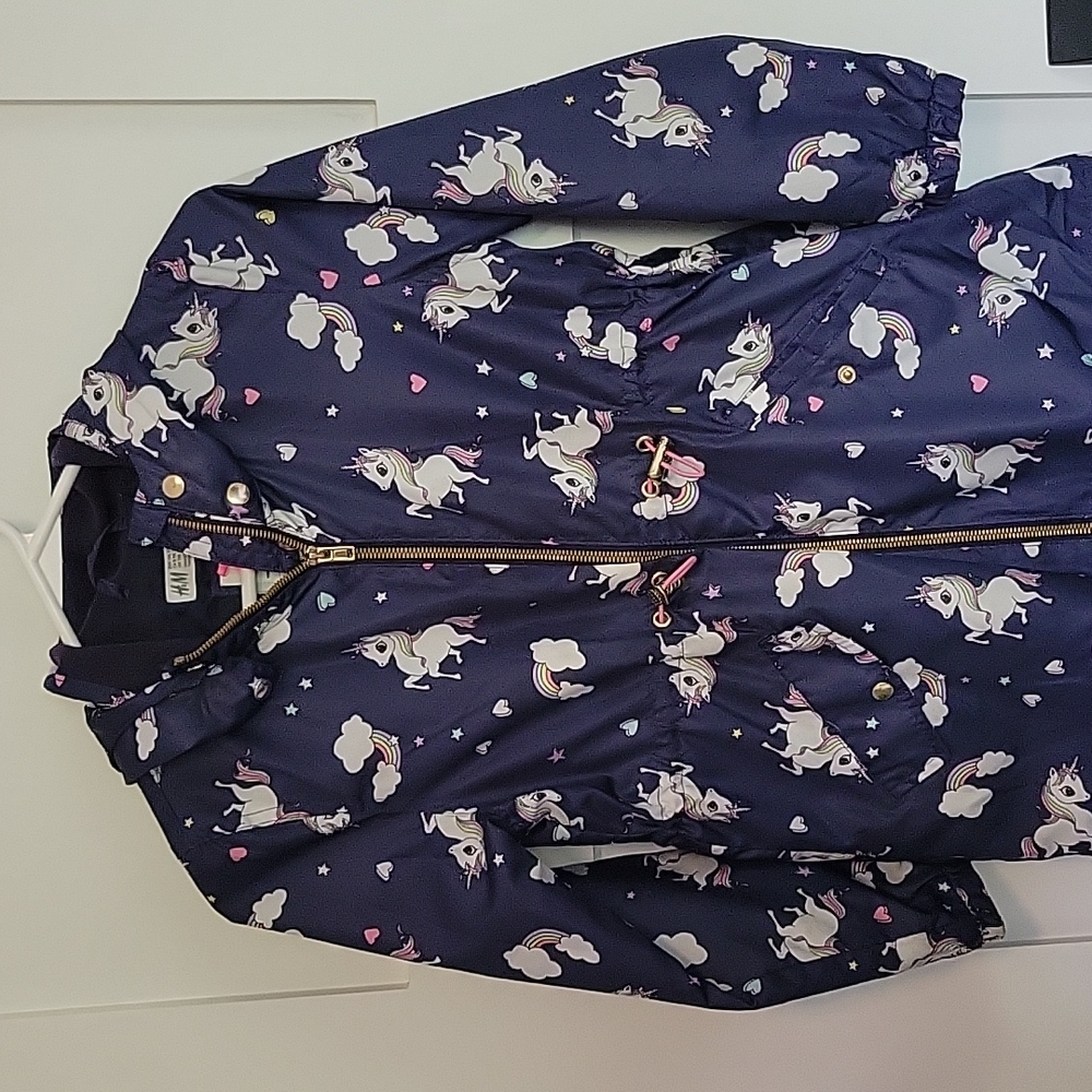 H&M rain jacket, girls 8-9